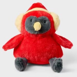 7" Cardinal Bird with Ear Muffs Stuffed Animal - Gigglescape
